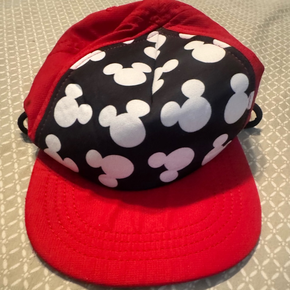 Red and Black Mickey Mouse Cap